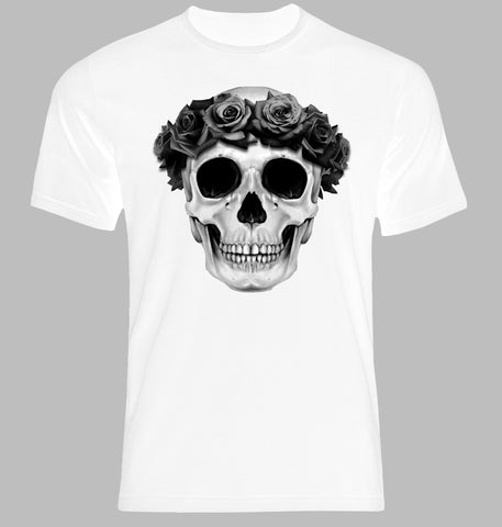 Flower Skull White T-Shirt - Highway Thirty One