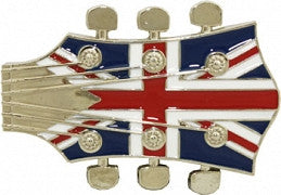 British Flag Guitar Head Belt Buckle - Highway Thirty One