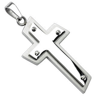 Bolted Cross 316L Stainless Steel Pendant - Highway Thirty One