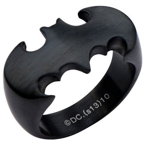 Batman Stainless Steel Black Matte Ring - Highway Thirty One