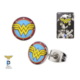 Pair of Stainless Steel Wonder Woman Earrings - Highway Thirty One - 2