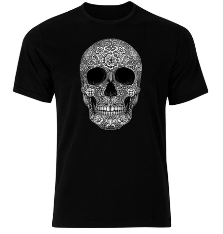 Floral Skull Black T-Shirt - Highway Thirty One