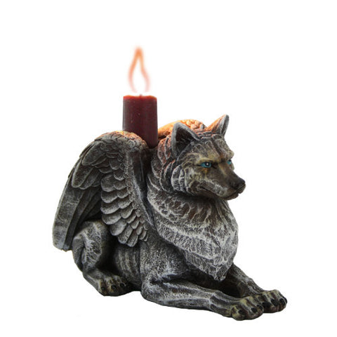 Wolf Gargoyle Candle Holder