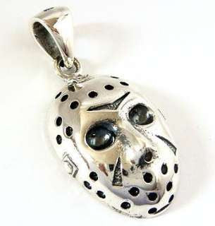 Stainless Steel Halloween Jason's Hockey Mask Necklace - Highway Thirty One