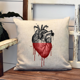 Vintage Bleeding Heart Pillow Cover