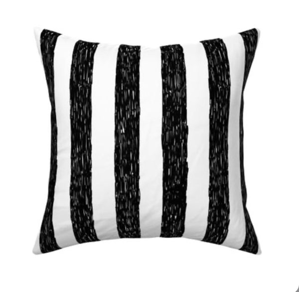 Tim Burton Stripes Pillow cover 16 x 16”