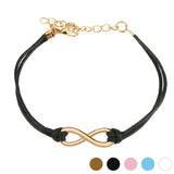 Infinity Symbol Leatherette Bracelet with adjustable lobster clasp - Highway Thirty One - 1