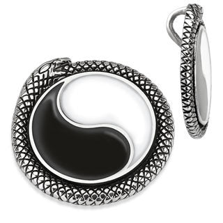 Ying Yang Medallion Stainless Steel Pendant - Highway Thirty One