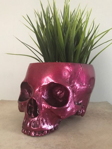Pink Skull Planter