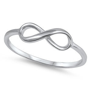 Sterling Silver Plain Infinity Design Ring with Face Height of 5MM - Highway Thirty One