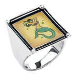 Women's Stainless Steel Mermaid Vintage Frame Ring. - Highway Thirty One - 2