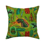 Godzilla Tiki Pillow cover 16 x 16”