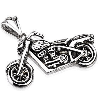 Stainless Steel Highway to Hell Motorcycle with Small Skull as Headlight Pendant - Highway Thirty One