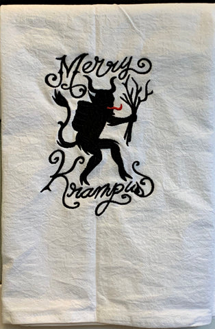Merry Krampus Kitchen Towel
