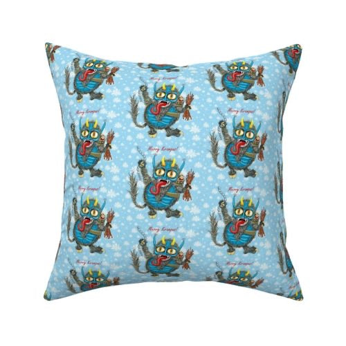 Krampus Christmas Pillow 16 x 16”