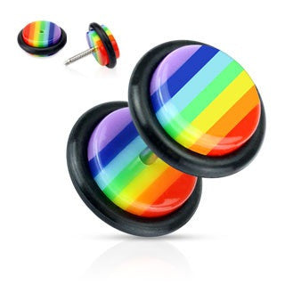 All UV Gay Pride Fake Plug with O-Ring - Highway Thirty One