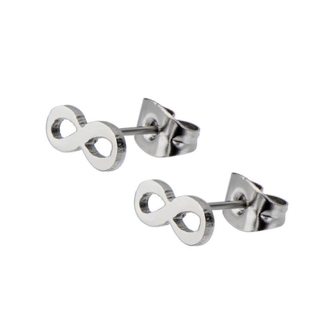 Women's Stainless Steel Infinity Cut Out Stud Earrings - Highway Thirty One