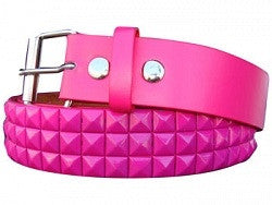 Metal studded belt - Pink - Highway Thirty One