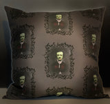 Edgar Allan Poe Zombie Horror Pillow cover 16 x 16”