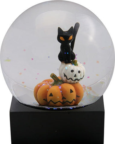 Black Cat and Pumpkins Water Globe - Highway Thirty One