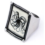 Women's Stainless Steel Octopus Vintage Frame Ring - Highway Thirty One - 2
