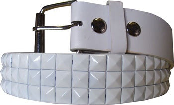White Metal Studded Belt - Highway Thirty One