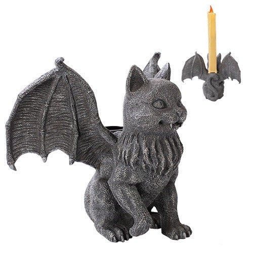 Vampire Cat Gargoyle Candle Holder