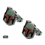 Pair of Stainless Steel Star Wars Boba Earrings - Highway Thirty One - 2