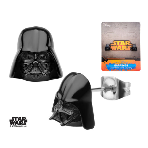 Pair of Stainless Steel Star Wars Darth Vader Earrings - Highway Thirty One - 1